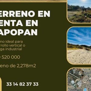 VENTA TERRENO COMERCIAL PARA DESARROLLO VERTICAL O BODEGA INDUSTRIAL EN ZAPOPAN